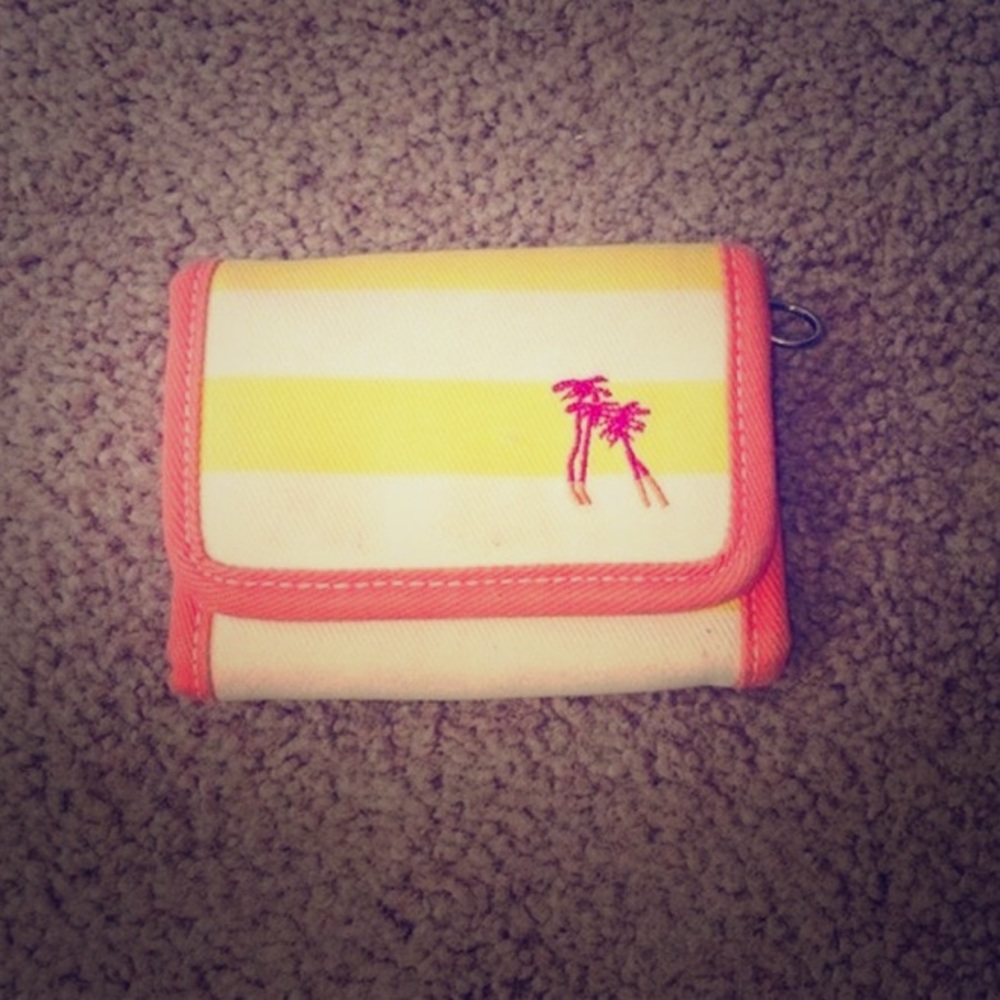 y2k striped American Eagle wallet